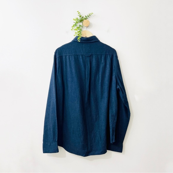 Up West Resort & Mercantile 100% Cotton Blue Button Up Flannel - Picture 5 of 7